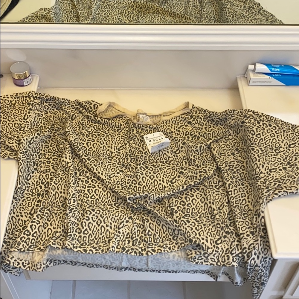 Zara cheetah print top